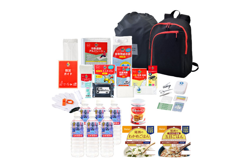 毎日コムネット 防災リュックセット 約1日分の非常食